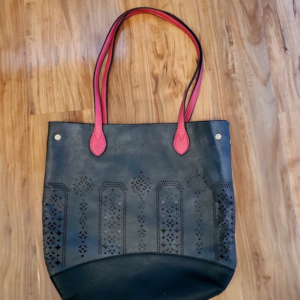 Charcoal gray tote